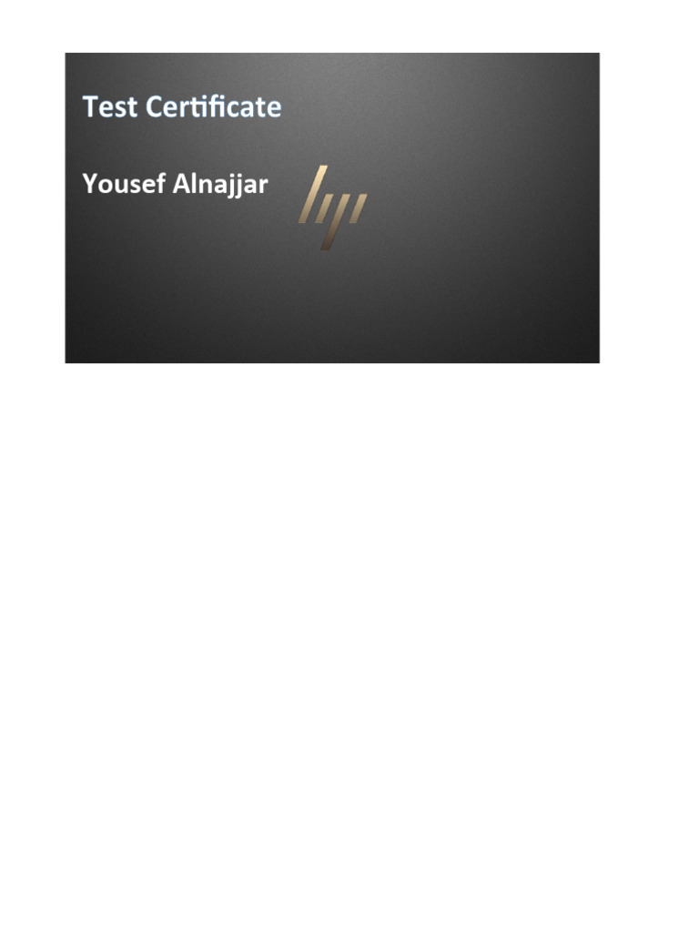 Test certificate pdf