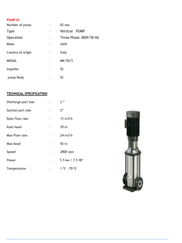 Pump Details | PDF | Pump | Gas Technologies