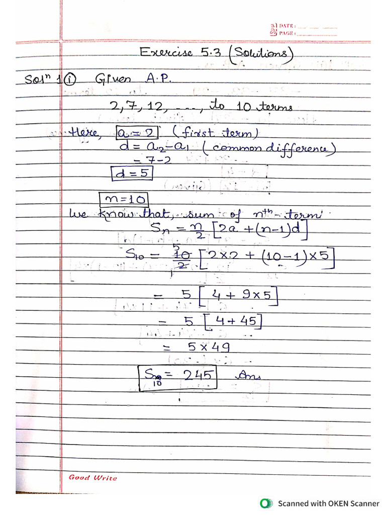 10 maths ex 5 3 arithmetic progressions pdf