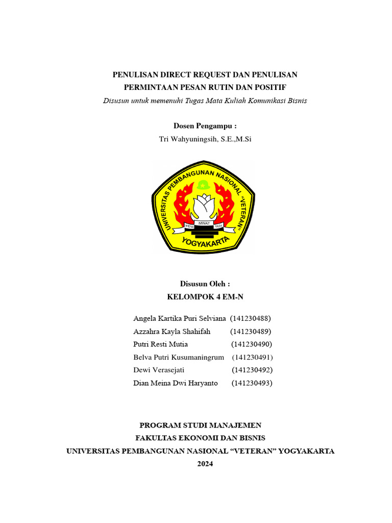 Penulisan Direct Request Dan Penulisan | PDF