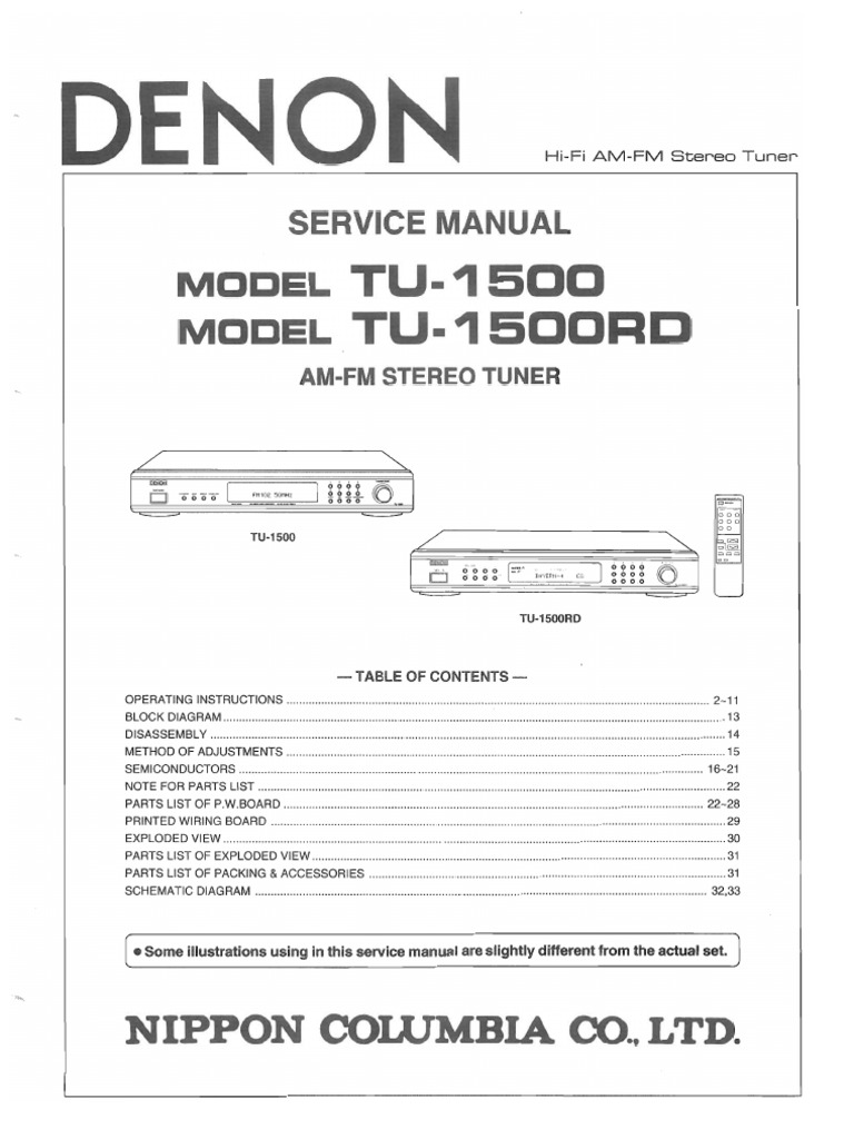 Denon TU-1500RD AM/FM tuner at
