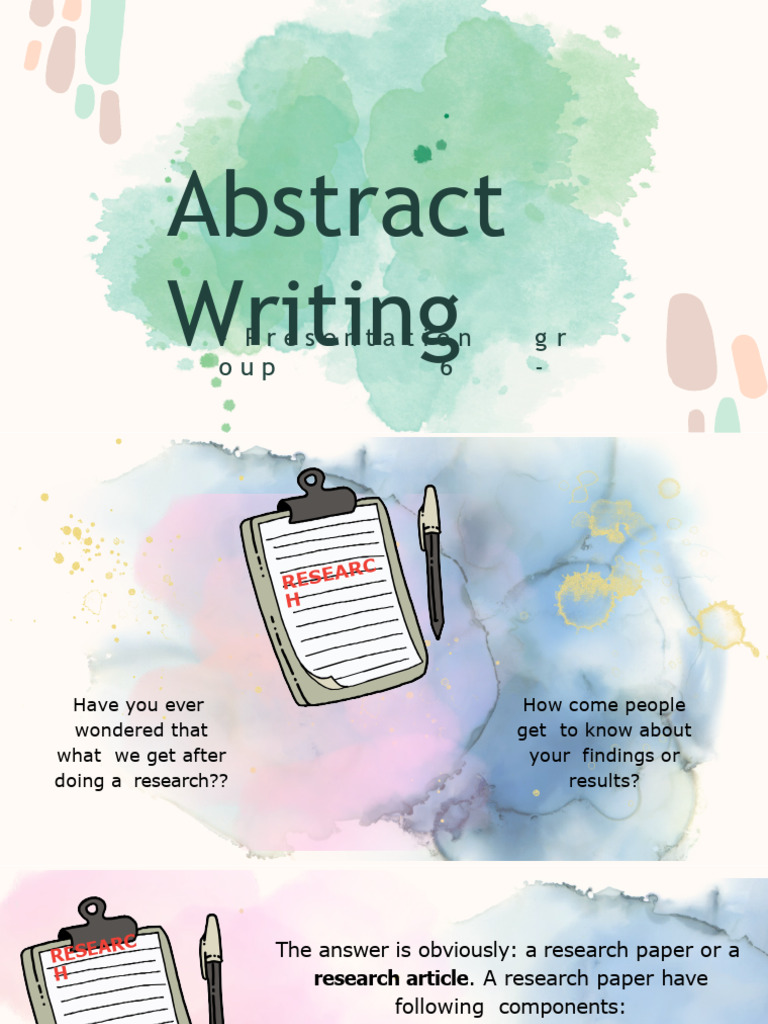 Abstract Writing | Download Free PDF | Abstract (Summary) | Medical ...