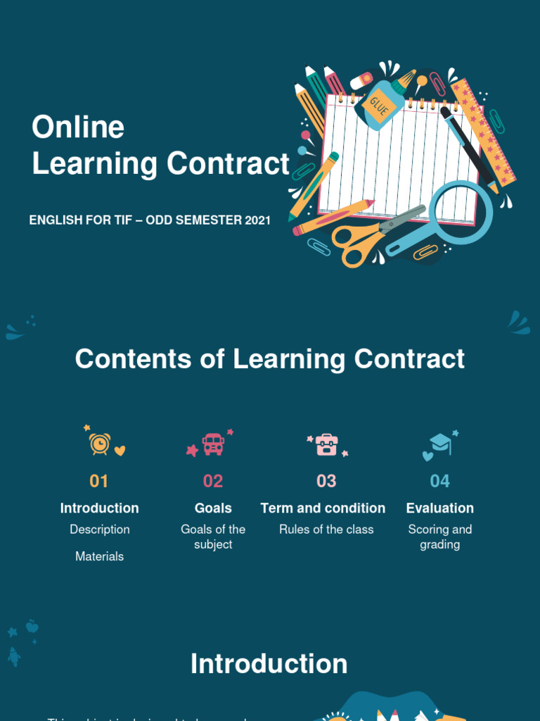 English Learning Contract for Unissula | PDF