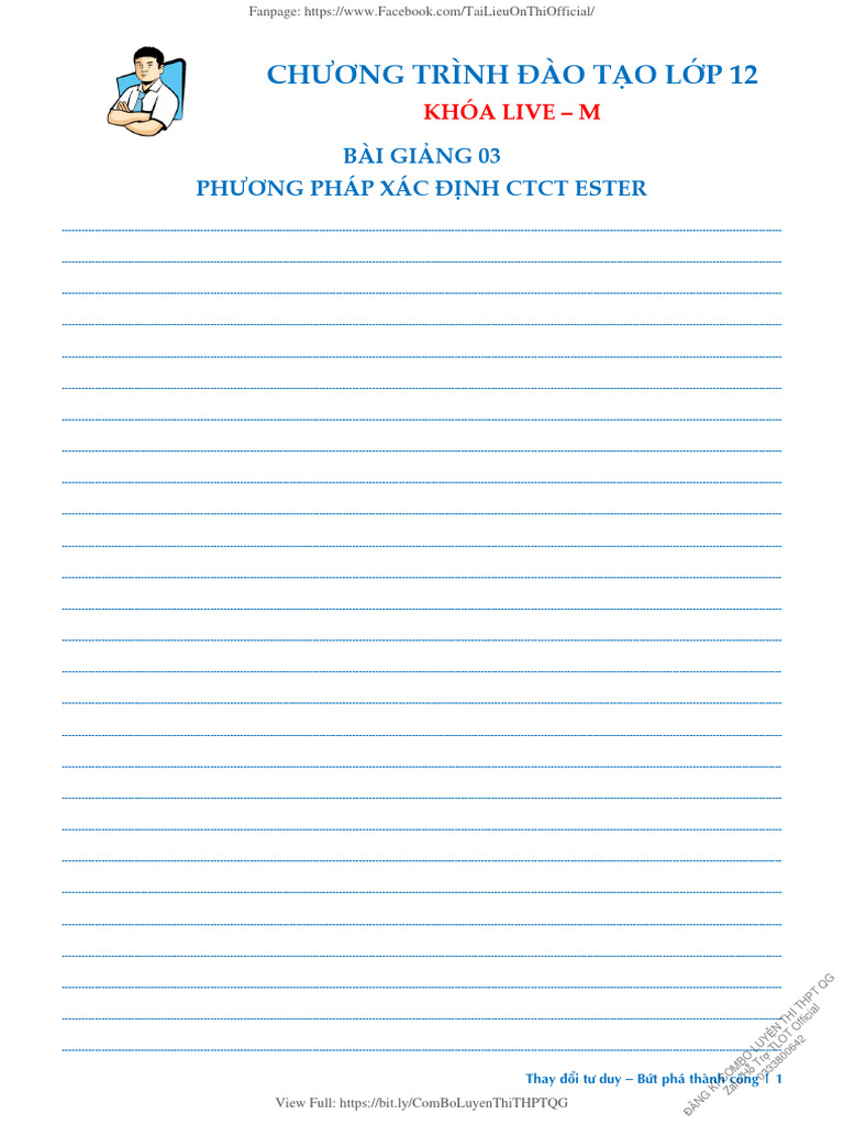 Bài Giảng - Phương Pháp Xác Định CTCT Ester (Nâng Cao) | PDF