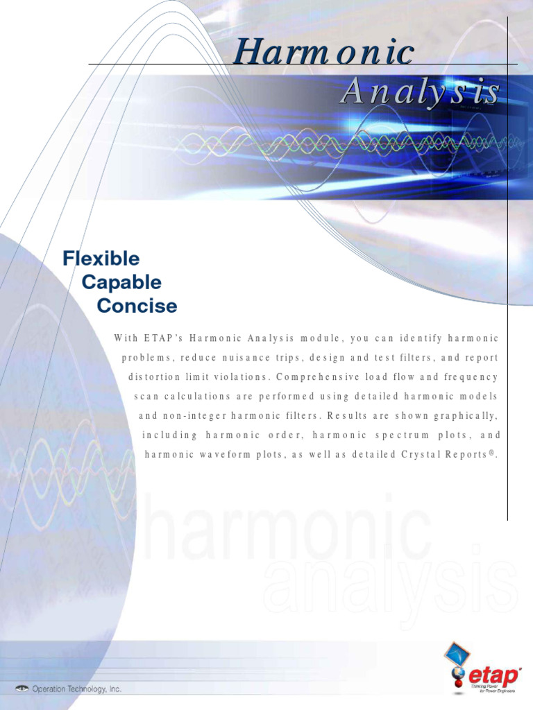 ETAP Harmonic Analysis Module Overview | PDF | Electrical Impedance ...