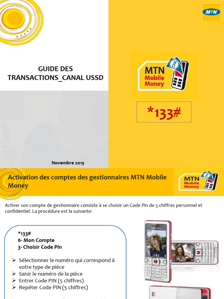 Réinitialisation Code PIN MTN Money | PDF | Secteurs du service ...