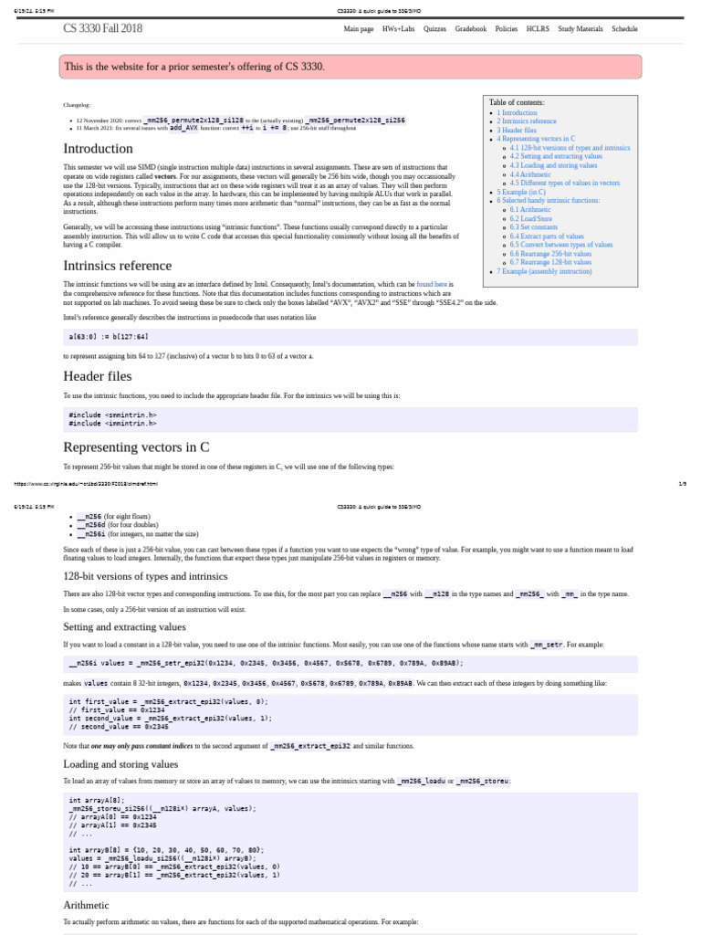 CS3330 - A Quick Guide To SSE - SIMD | PDF | Integer (Computer Science ...