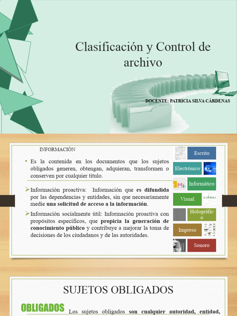 Clasificacion Y Manejo De Archivo Pdf Archivo De Computadora