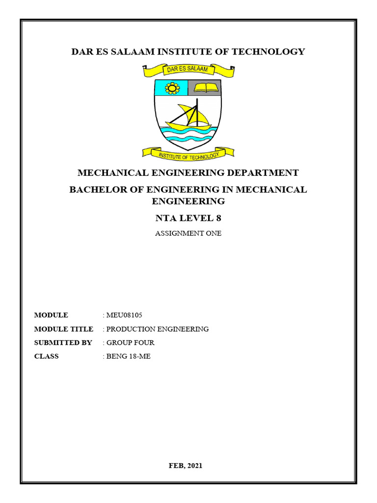 Production Eng. Assignment One | PDF | Expense | Balance Sheet