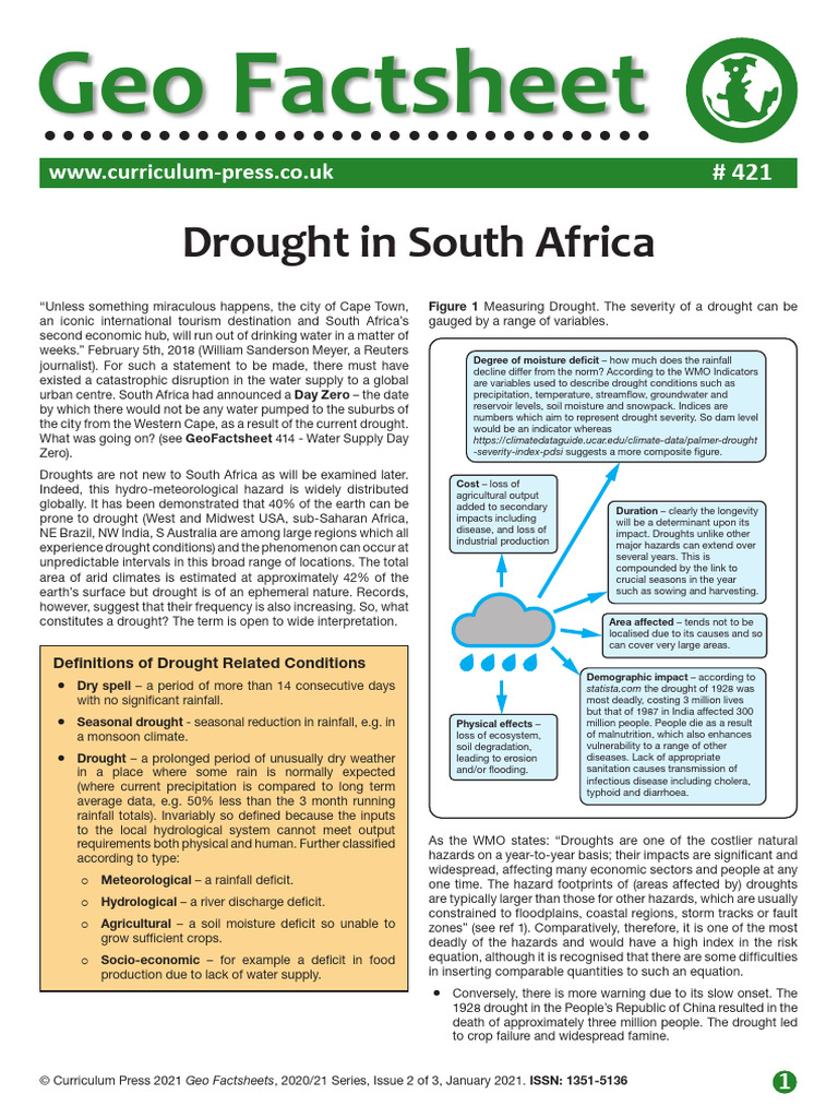 421 Drought in South Africa | PDF | Drought | Rain