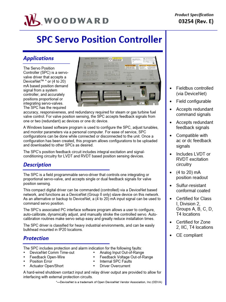 Woodward - SPC Servo Position Controller-1 | PDF | Feedback ...