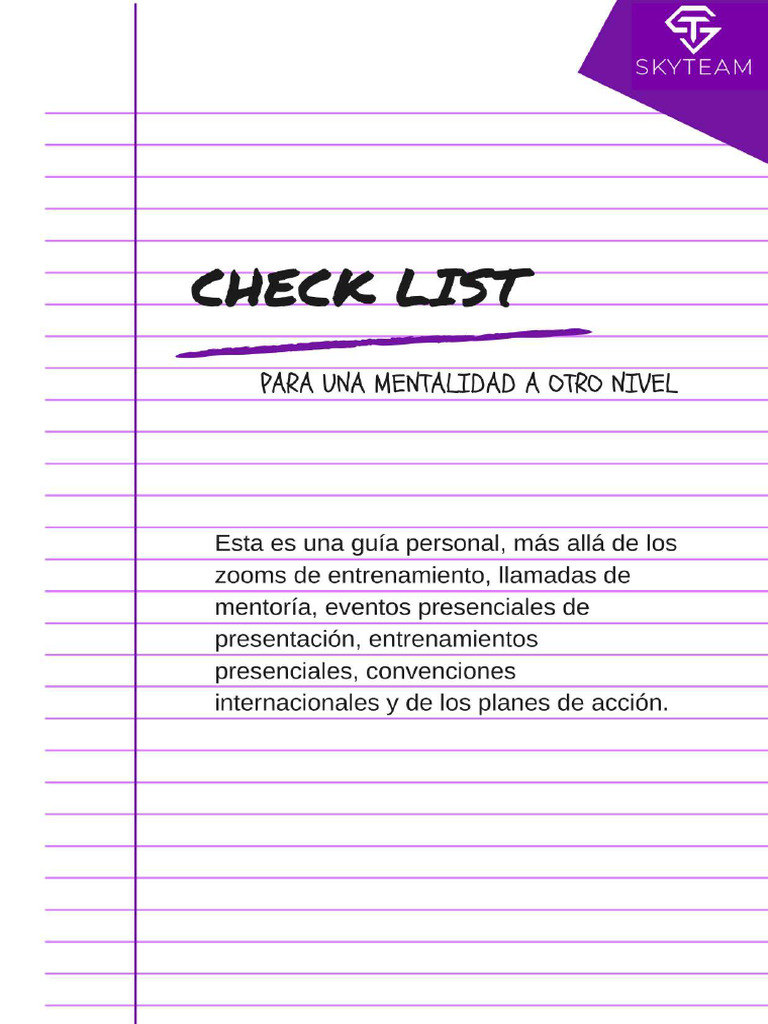 Check List 14 Días | PDF | Relaciones personales, crianza y desarrollo ...