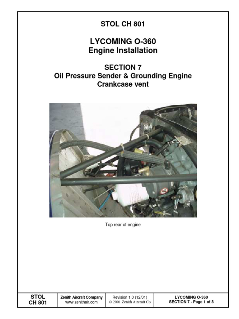 STOL CH 801 Lycoming O-360 Installation Guide | PDF | Mechanical ...