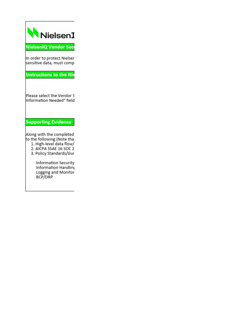 NielsenIQ Vendor Security Assessment Guide | PDF | Security | Computer ...