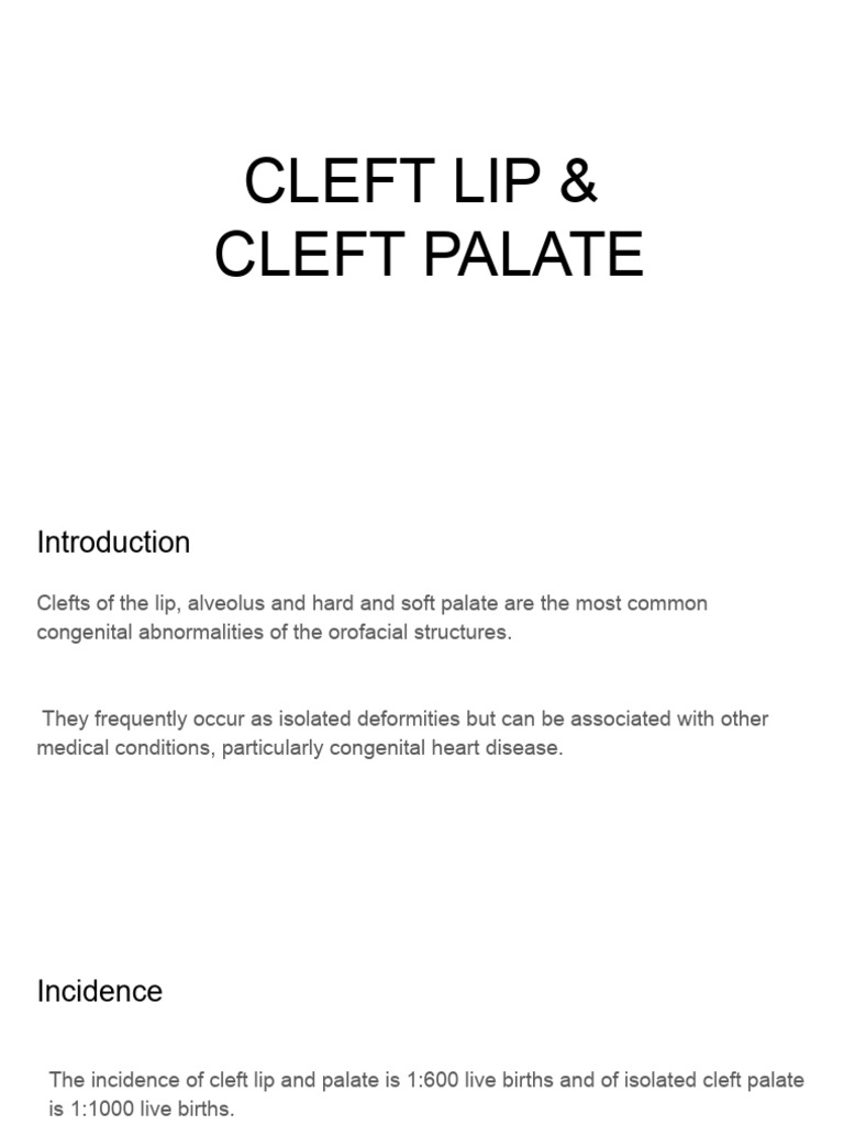 Cleft Lip & Cleft Palate Final | PDF | Human Nose | Face