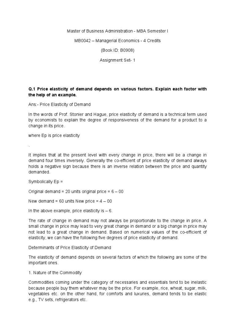 MB0042 - Managerial Economics | PDF | Business