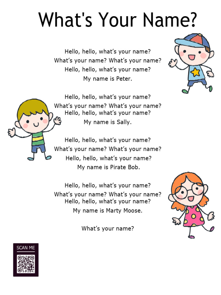 Song what s your name salutations presentation pdf