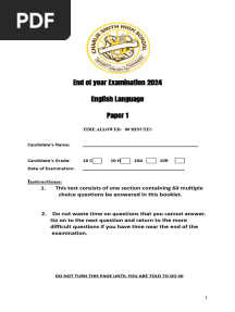Grade 10 Exam 2024 Paper 1 PDF