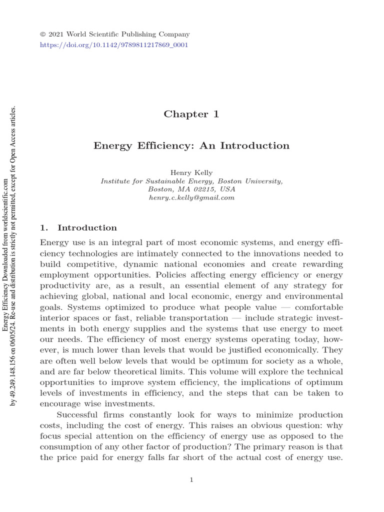 Energy Efficiency: Key Insights and Strategies | PDF | International ...