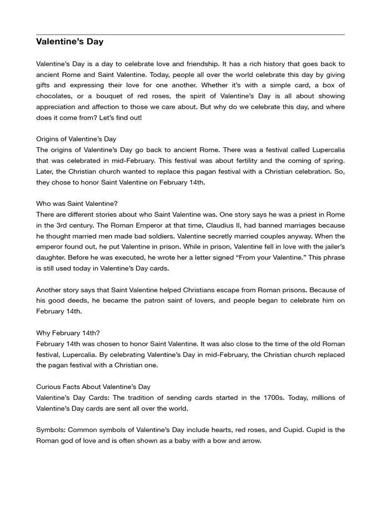 Valentine's Day | PDF | Valentine's Day