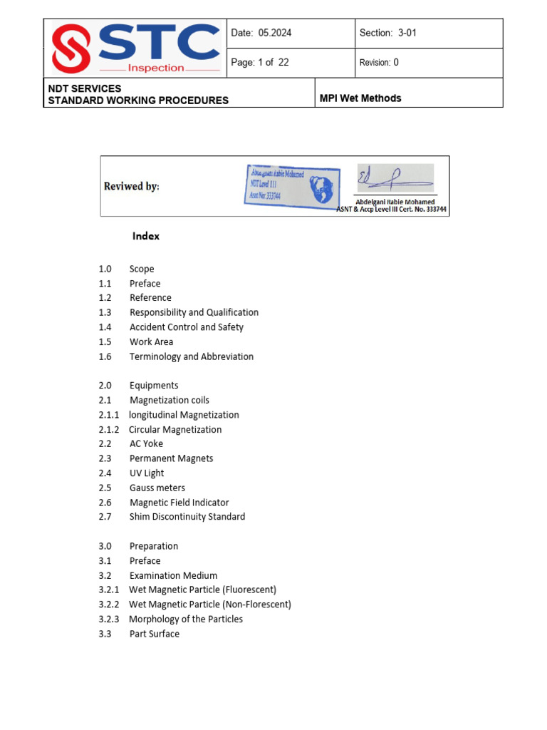 MPI Wet Magnetic Particle Inspection Guide | PDF | Nondestructive ...