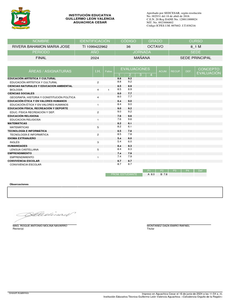 Informe Final Estudiante | PDF | Science | Educación en artes liberales