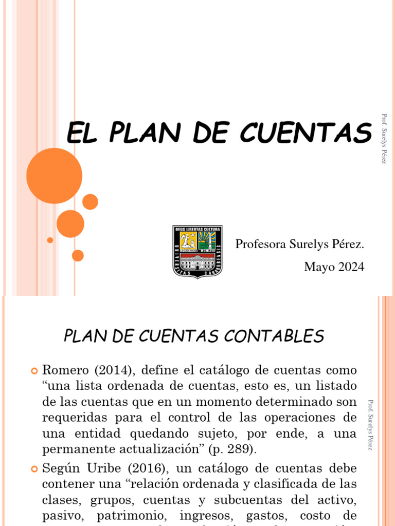 Estructura y Características del Plan de Cuentas | PDF | Contabilidad ...