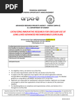 Catalyzing Innovative Research For Circular Use of Long-Lived Advanced Rechargeables