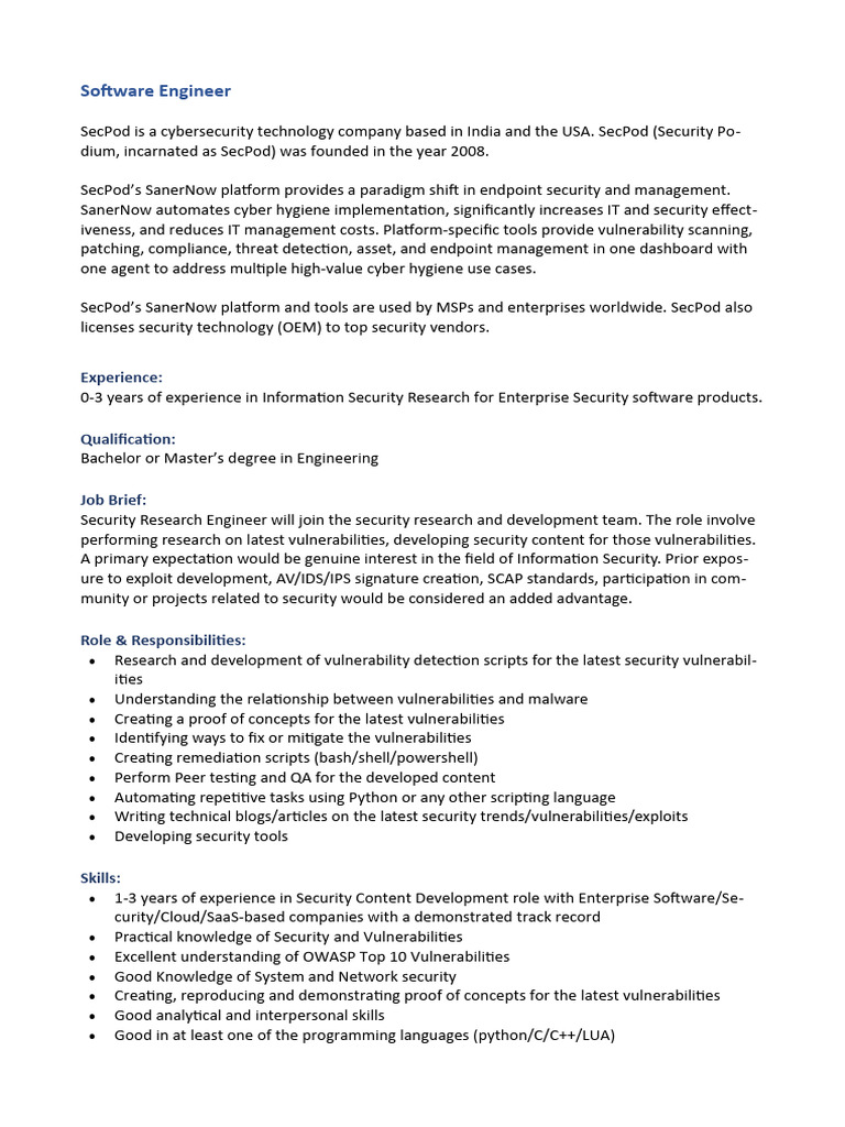 Security Research Engineer NSE 1 | PDF | Security | Computer Security