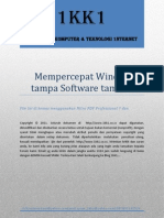 Mempercepat Kinerja Windows 7, Tanpa Software Tambahan