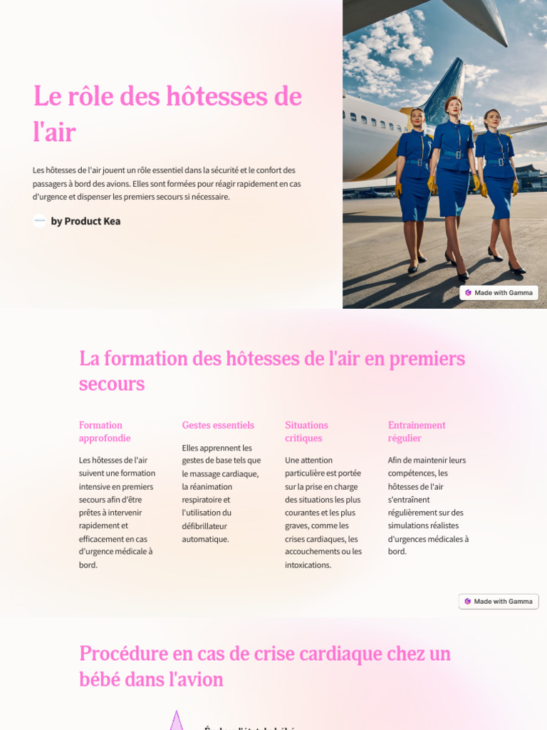 Rôle et formation des hôtesses de l'air | PDF | Réanimation cardio ...