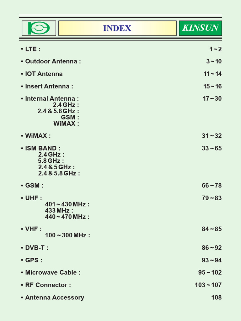 RF Antenna Catalog 2019 | PDF | Electronics | Electrical Engineering