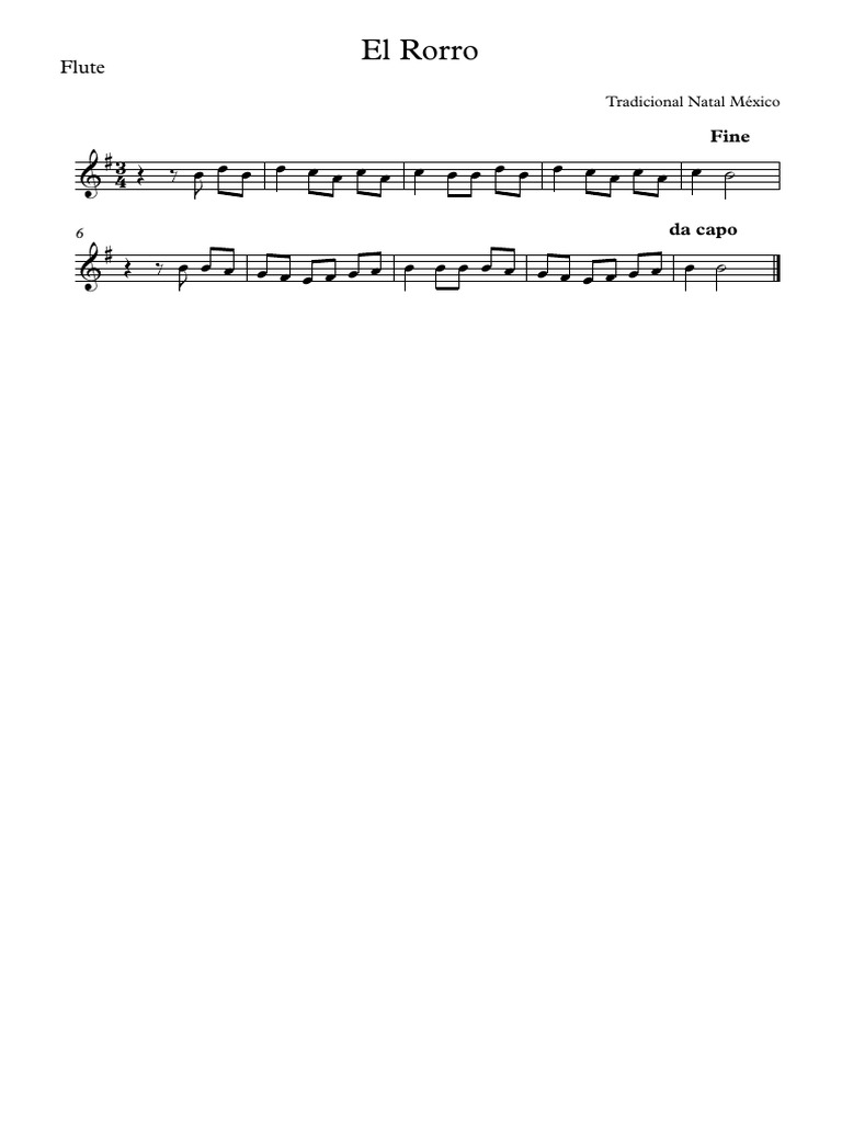 El Rorro - Flute | PDF