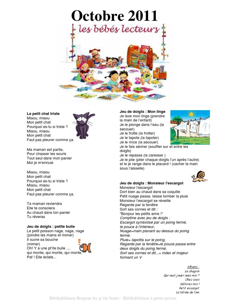 Bebes Lecteurs Octobre11 Pdf Pdf