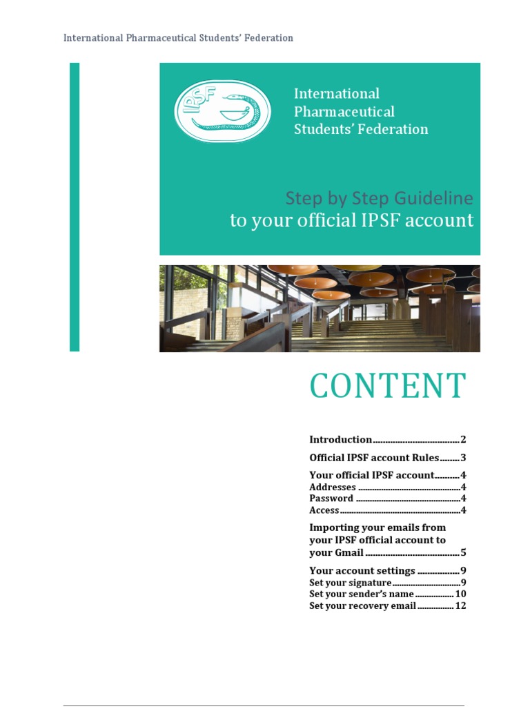 IPSF Official Account Guideline | PDF | Gmail | Email