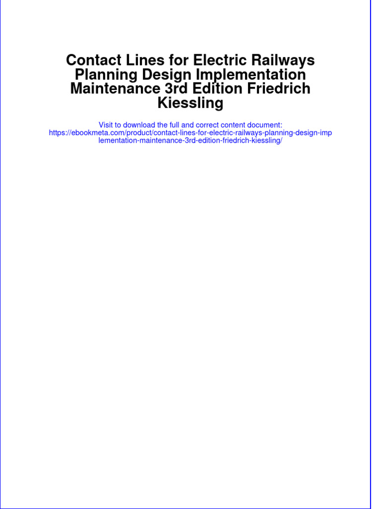 Dơnload Contact Lines For Electric Railways Planning Design