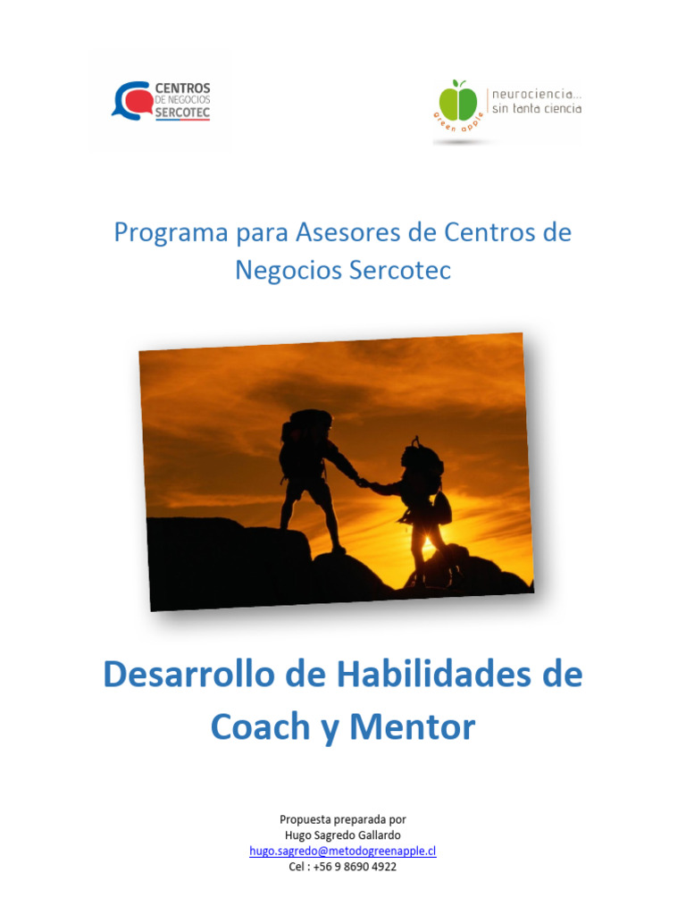 Programa de Coaching para Asesores Sercotec | PDF | Iniciativa ...