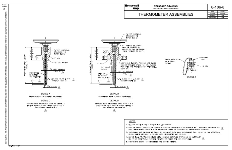 Thermometer Assembly Specifications | PDF | Mechanical Engineering ...