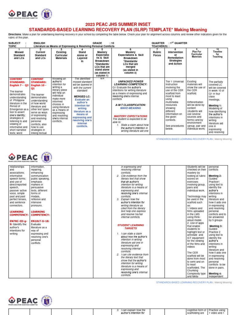 SLRP for Literature Conflict Resolution | PDF | Reason | Learning
