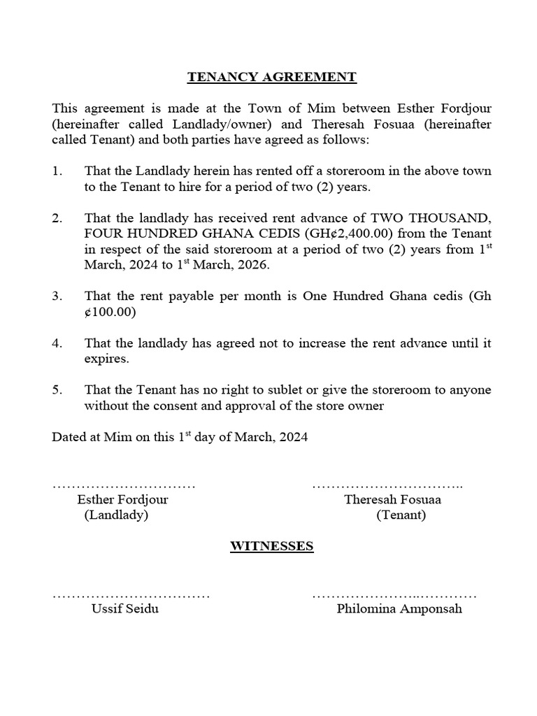 Tenancy Agreement Store | PDF