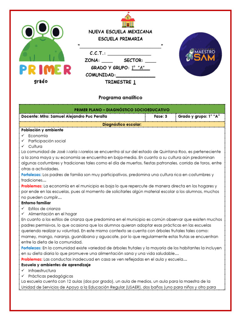 Fase 3 Primer Grado Pdf Escuelas Salón De Clases