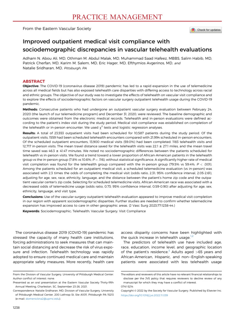 Improved Outpatient Medical Visit Compliance With | PDF | Medicine ... - Relative Links Between Outpatient Visits