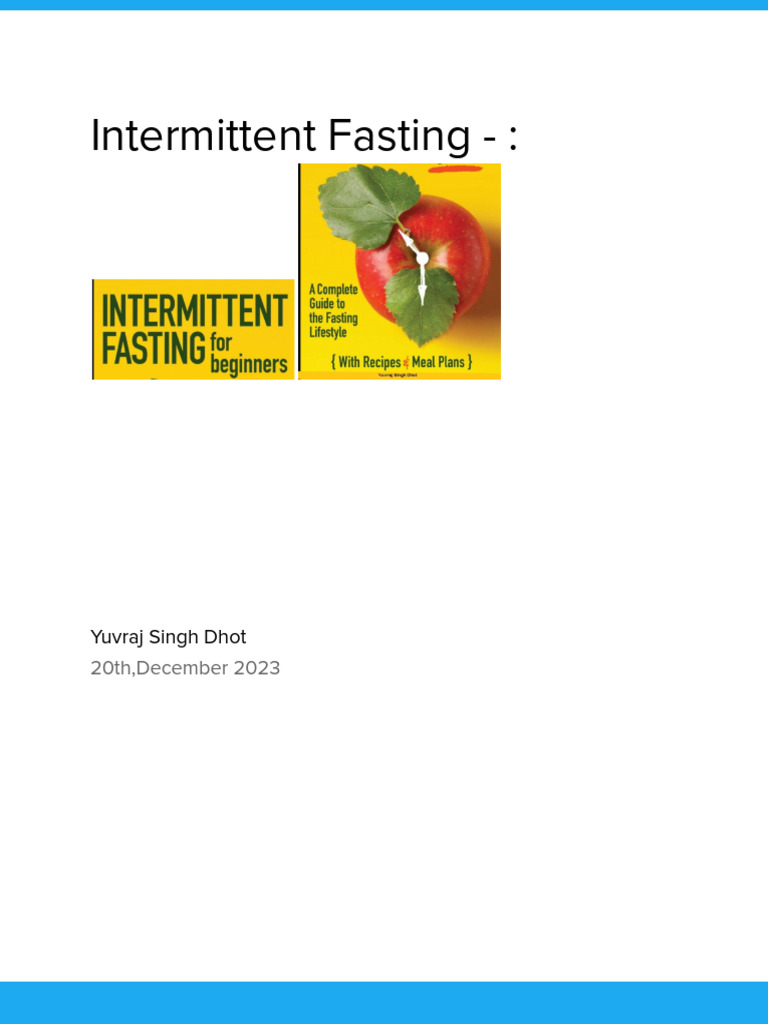 Intermittent Fasting Beginner S Guide Pdf Wellness