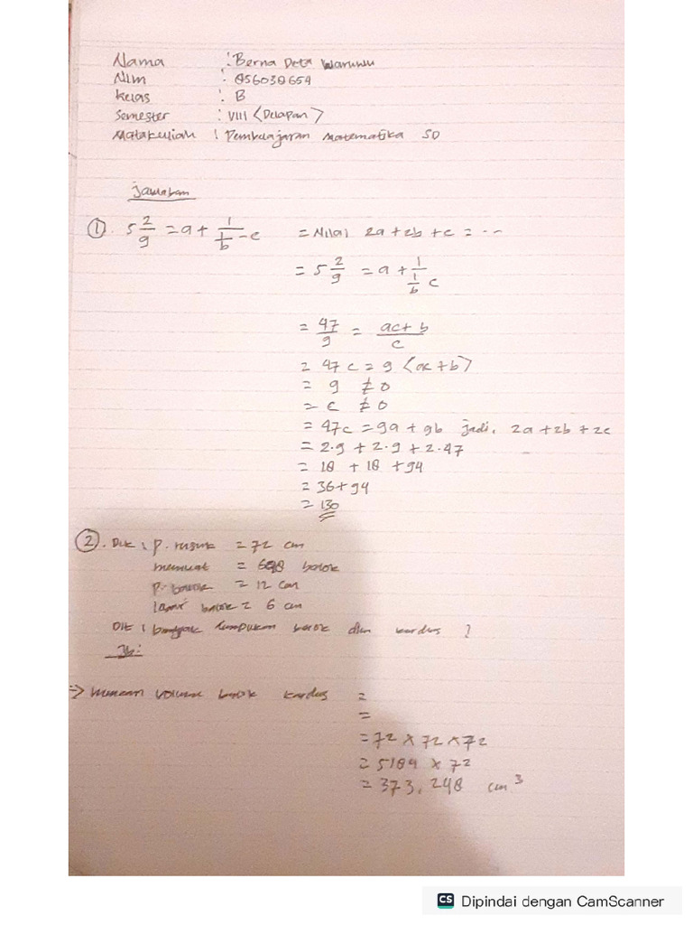 Tugas 2 Matematika Semester 8 | PDF