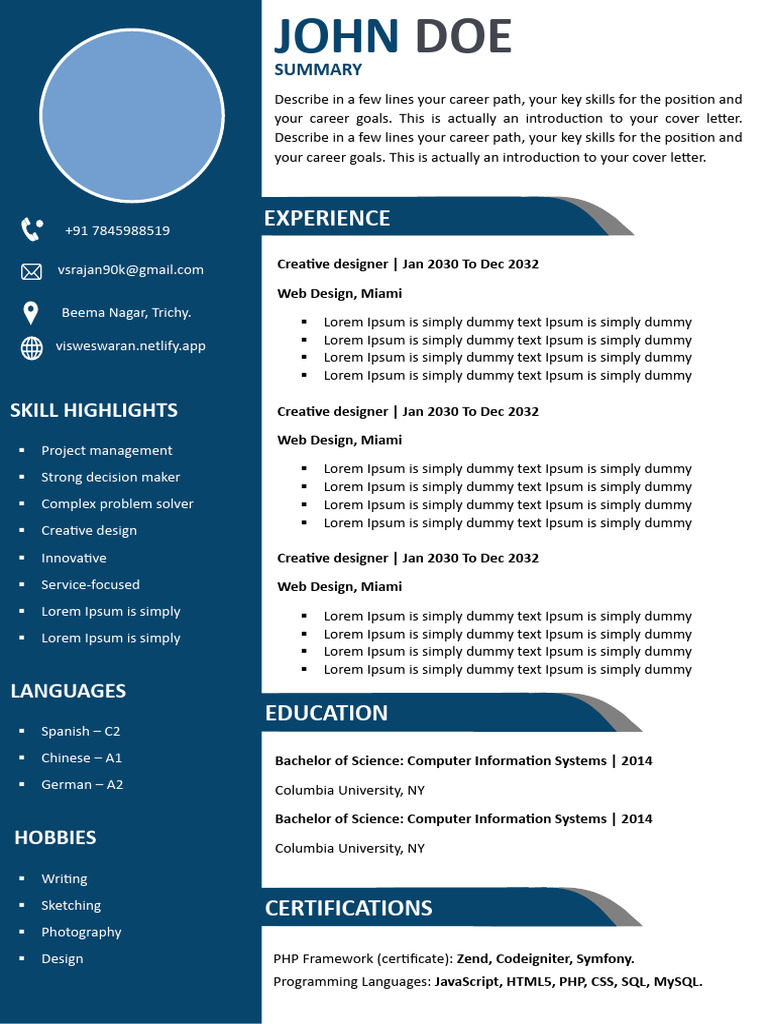 Experience: Skill Highlights | PDF | Software Development | Web Development