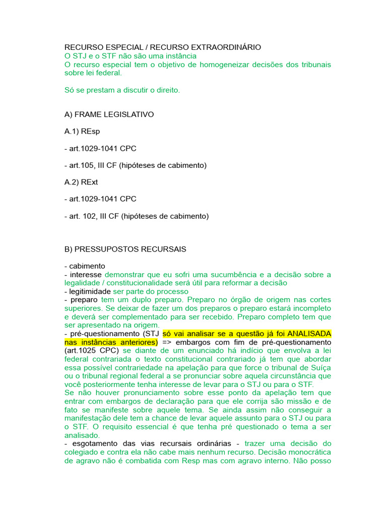 Modelo - Resp - Rext | PDF | Advogado | Sentença (jurídico)