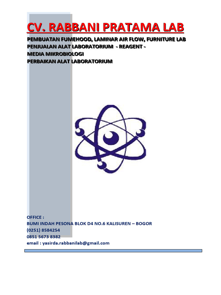 Katalog Produk 2021 - Cv. Rabbani Pratama Lab | PDF | Building ...