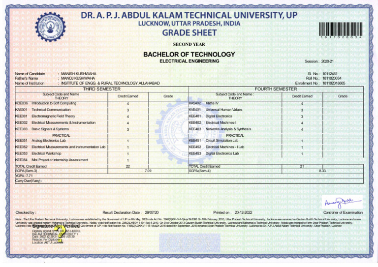 Electrical Engineering Academic Record | PDF | Computer Science ...