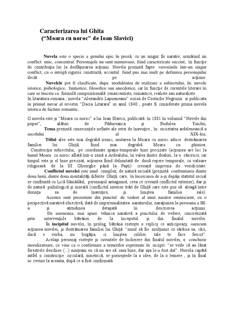 50216957 Caracterizarea Lui Ghita Moara Cu Noroc