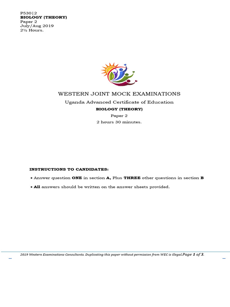 Biology Mock Exam Paper 2025 | PDF | Glucose | Insulin